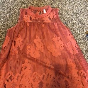 Dusty Rose Lace Tank